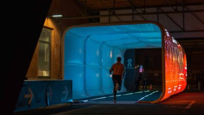 Runner im Motion-Capture Tunnel